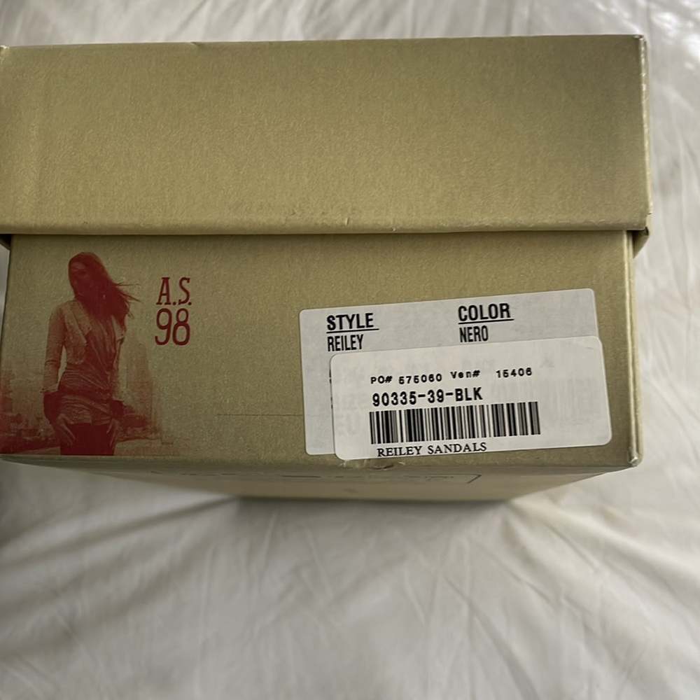 A.S. 98 Riley Sandals — Black Size 39 - Picture 7 of 7